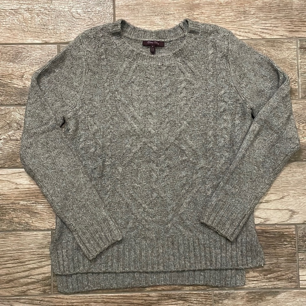 Olivia Sky Grey Knit Sweater